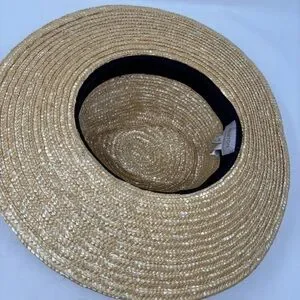 Brixton Joanna Straw Wide Brim Sun Hat With Black Trim Ribbon Size Medium Brixton | Accessories | Brixton Joanna Straw Wide Brim Sun  main image 3